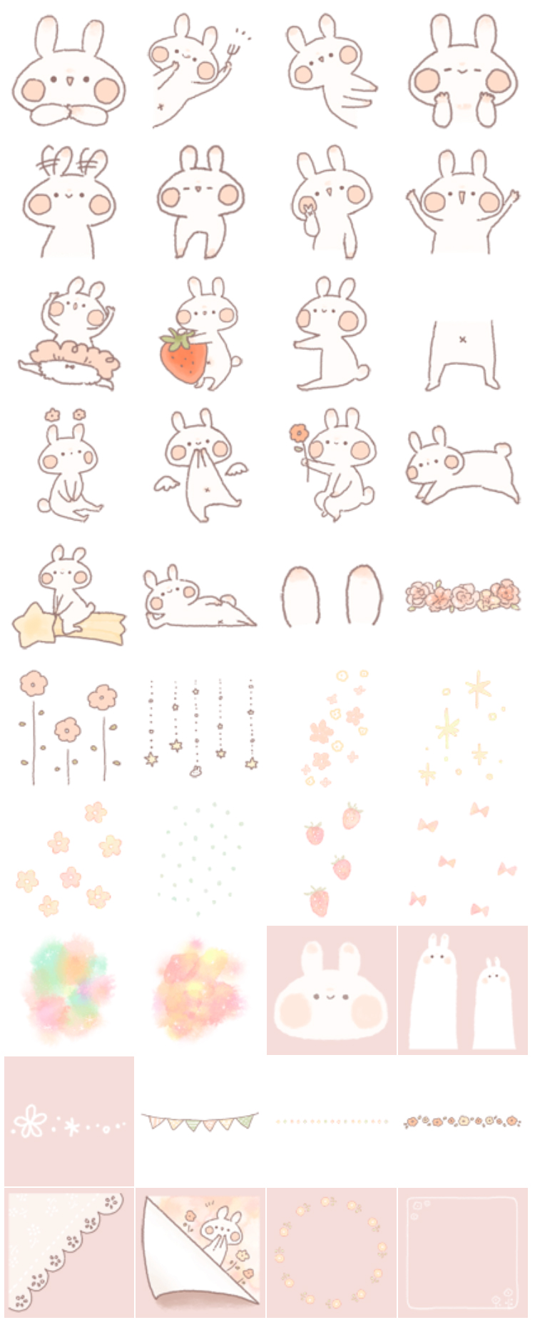 写真加工アプリpicosweet ももちーうさぎスタンプの使い方