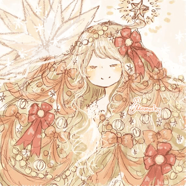 フリーアイコン＊梅の花とセミロングの女の子のイラスト