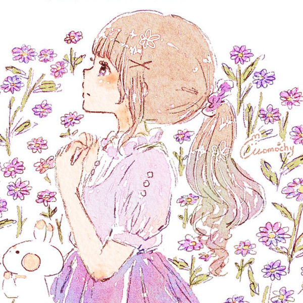 花 女の子 イラストフリー Homu Interia