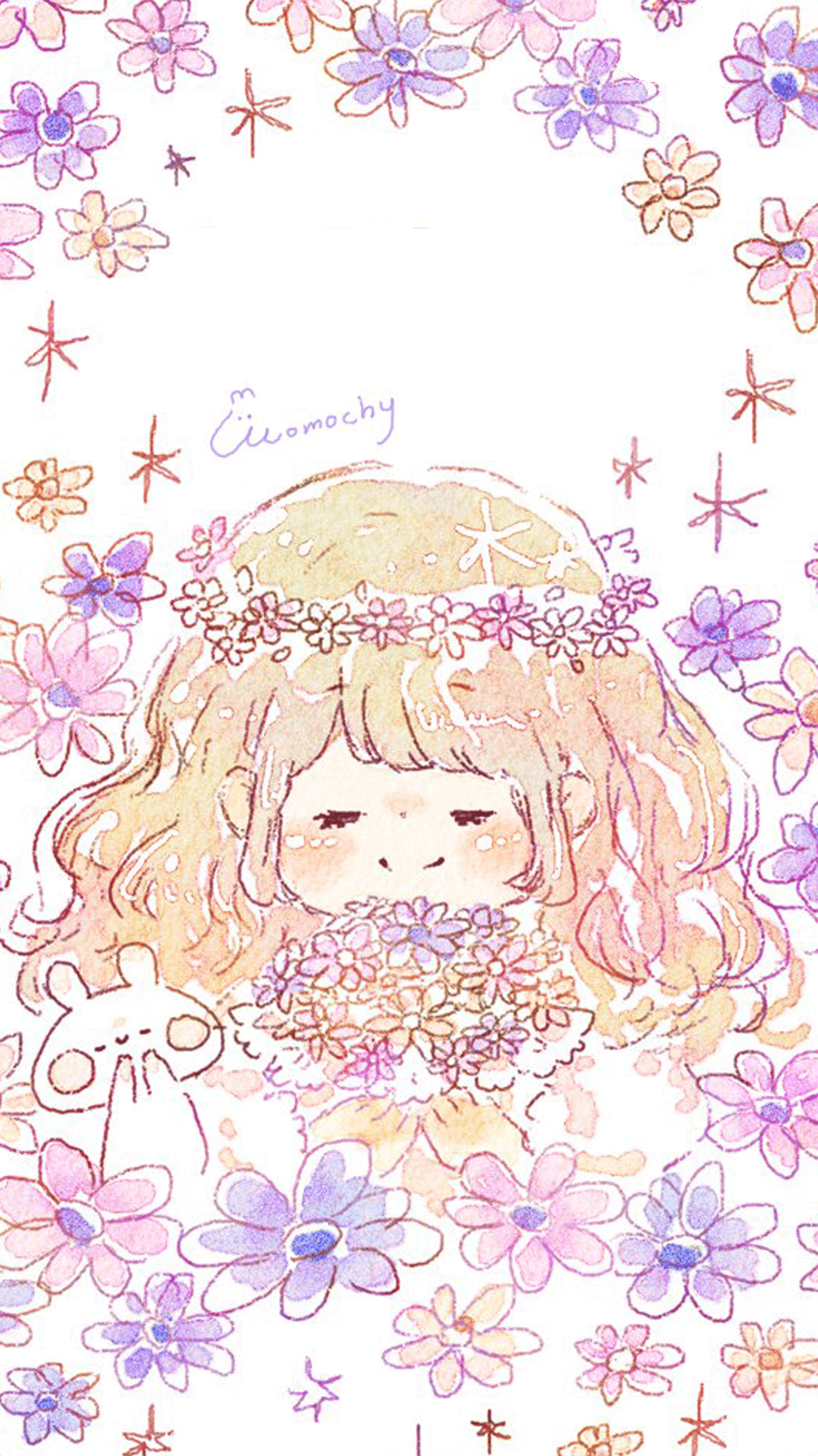 サイネリアの花言葉 12月2日の誕生花 フリーアイコン配布 スマホ壁紙も Momochyのおうち イラストレーターももちーのwebサイト