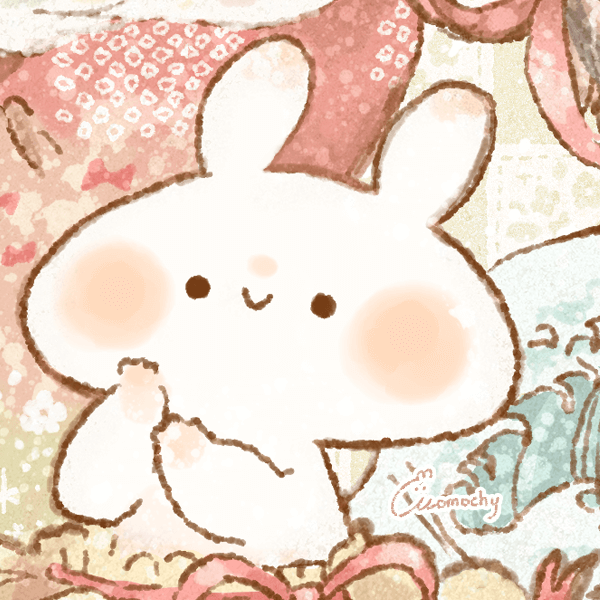 フリーアイコン 着物の女の子とウリボーとうさぎ Momochyのおうち イラストレーターももちーのwebサイト