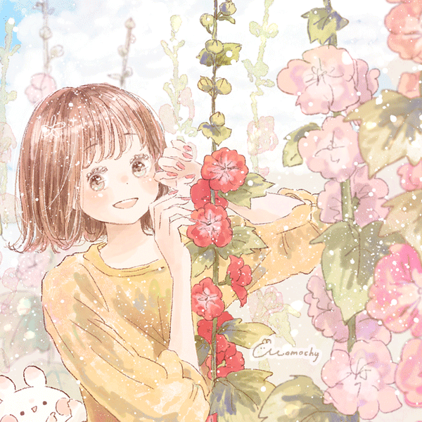 フリーアイコン タチアオイと女の子のイラスト Momochyのおうち イラストレーターももちーのwebサイト フリーアイコン タチアオイと女の子のイラスト Momochyのおうち イラストレーターももちーのwebサイト