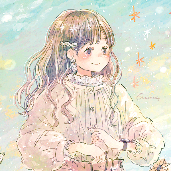 フリーアイコン ダリアと女の子のイラスト Momochyのおうち イラストレーターももちーのwebサイト