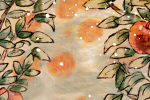 フリーヘッダー＊ポインセチアとトナカイと女の子